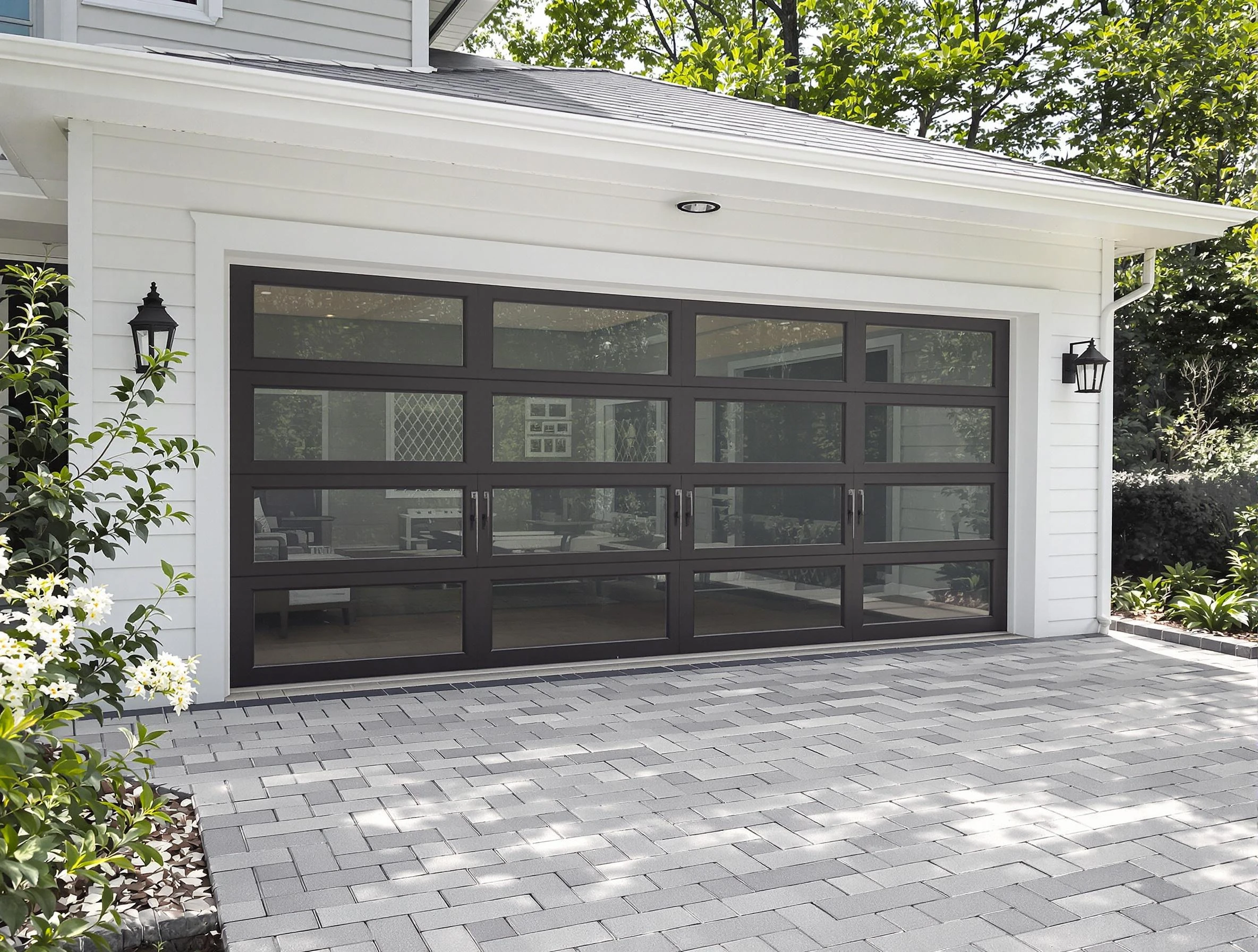 Gilbert Garage Door Repair design specialist presenting custom garage door options to Gilbert homeowner